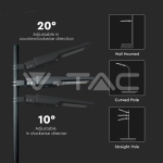 40W Улична Лампа Соларна Черно Тяло  4000К 120lm/W