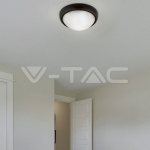 8W Плафониера Кръг Черно Тяло 3000K IP66