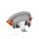 GU10 Гипсова Отливка Сива Кръг Хромиран Ринг