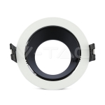 GU10 Отливка Кръг Бяло+Черно