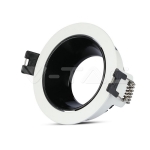 GU10 Отливка Кръг Бяло+Черно