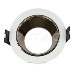 GU10 Отливка Кръг Бяло+Златно