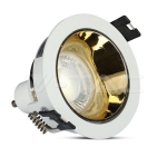 GU10 Отливка Кръг Бяло+Златно