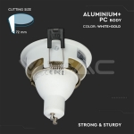 GU10 Отливка Кръг Бяло+Златно