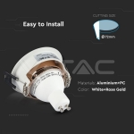 GU10 Отливка Кръг Бяло+Розово Златоно