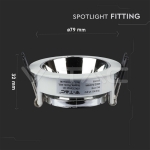 GU10 Отливка Кръг Бяло+Хром