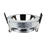 GU10 Отливка Кръг Бяло+Хром