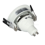 GU10 Отливка Кръг Бяло+Хром