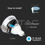 GU10 Отливка Кръг Бяло+Черно