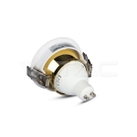 GU10 Отливка Кръг Бяло+Златно