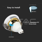 GU10 Отливка Кръг Бяло+Златно