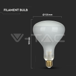 LED Крушка 8W Filament E27 R125 Димираща 4000K