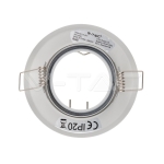 GU10 Фитинг Кръг Бял 2 бр/кутия