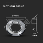 GU10 Фитинг Кръг Сатен Никел 2 бр/кутия