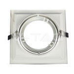 1xAR111 Тяло за Вграждане Релеф Бяло Тяло