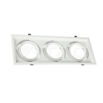 3xAR111 Тяло за Вграждане Релеф Бяло Тяло