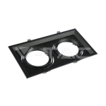 2xAR111 Тяло за Вграждане Релеф Черно Тяло