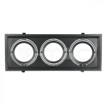 3xAR111 Тяло за Вграждане Релеф Черно Тяло