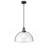 Стъклен Пендел Винтидж Прозрачен ф200