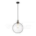 Стъклен Пендел Винтидж Прозрачен ф200