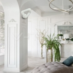 20W LED Стенна Лампа Бяла Димираща 3000K