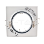 GU10 Фитинг Квадрат Бял 2бр./опаковка