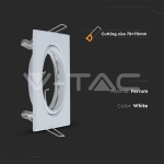 GU10 Фитинг Квадрат Бял 2бр./опаковка