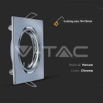 GU10 Фитинг Квадрат Хром 2бр./опаковка