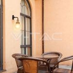 Стенна Лампа E27 IP65 Ф150 Черна