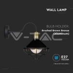 Стенна Лампа E27 IP65 Ф250 Черна