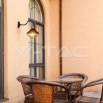 Стенна Лампа E27 IP65 Ф250 Черна