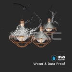 Градински Гирлянд с Лампи Ф250 за 6бр. Крушки Е27 Розово Злато IP65 3м.