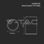 GU10 Отливка Външен Монтаж Бяла Ф70