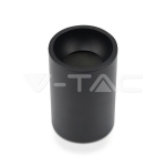 GU10 Отливка Външен Монтаж Черна Ф70