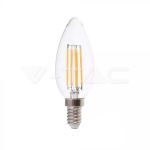 LED Крушка - 6W Filament E14 Кендъл 4000К 130 lm/W