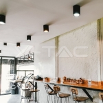 GU10 Отливка Външен Монтаж Черна