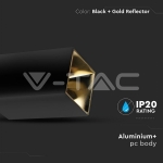 GU10 Корпус Квадрат Черно, Златно