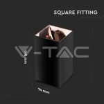 GU10 Корпус Квадрат Черно, Розово Злато