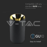 GU10 Корпус Кръг Черно, Златно