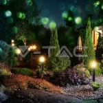 Е27 Градинска Лампа 110cm Неръждавейка Стомана Черен IP44