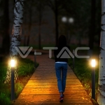 Е27 Градинска Лампа 110cm PIR Сензор Неръждавейка Стомана Сив IP44