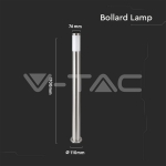 Е27 Градинска Лампа 110cm Неръждавейка Стомана Сатен Никел IP44