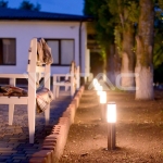 E27 Градинска Лампа 45cm Неръждавейка Стомана Сатен Никел IP44