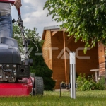 Е27 Градинска Лампа 60cm PIR Сензор + 2 Контакта Неръждавейка Сатен Никел IP44