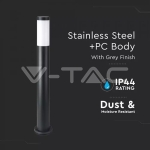 Е27 Градинска Лампа 80cm Неръждавейка Стомана Черен IP44