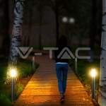 Е27 Градинска Лампа 80cm PIR Сензор Неръждавейка Сатен Никел IP44