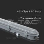 LED Влагозащитено Тяло M-Серия 1500мм 48W 6400K Прозрачно 120lm/W