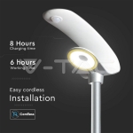 LED Соларно Градинско Тяло 20W PIR Сензор Дистанционно 6400К