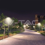 LED Соларно Градинско Тяло 7.5W Сензор Дистанционно IP65 4000K