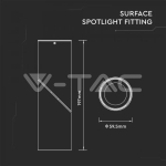 GU10 Отливка Външен Монтаж Подвижна Бяла